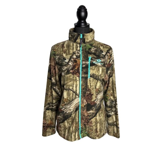 Mossy Oak Break-Up Infinity Women's Fleece Camouflage Full Zip Jacket M - Picture 1 of 14
